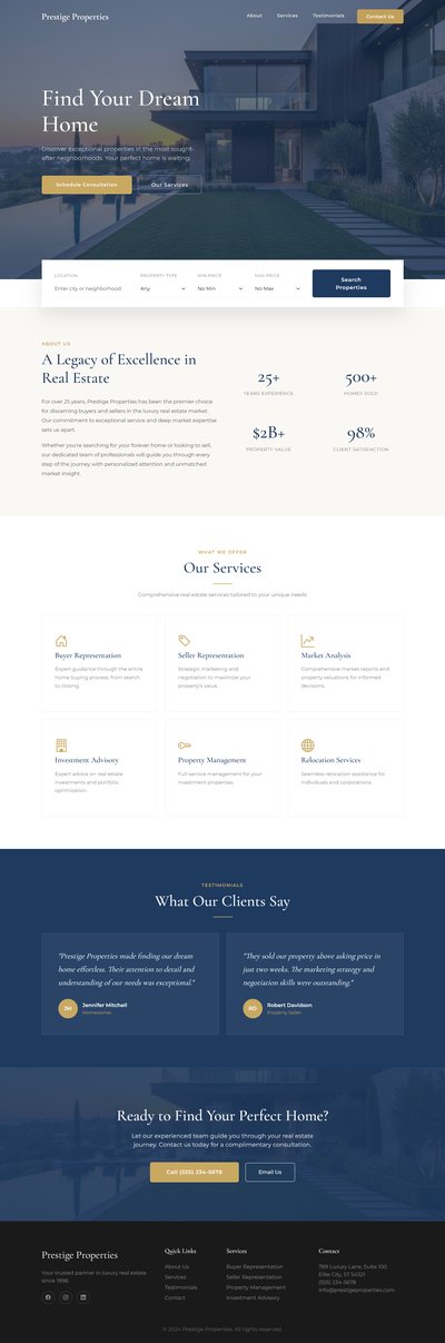 Real Estate Landing Page